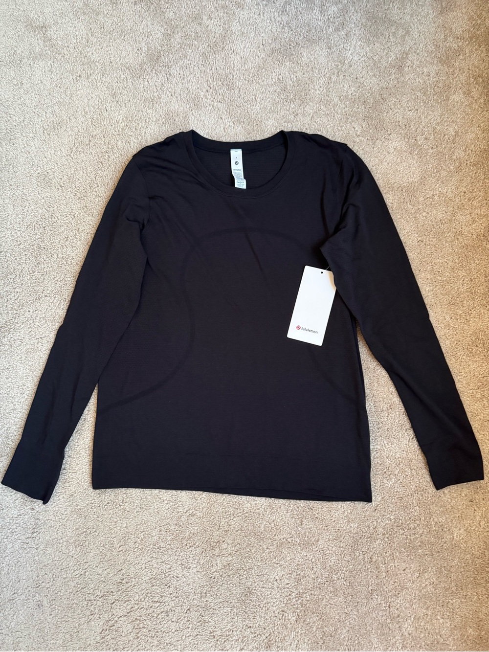 lululemon athletica Black Long Sleeve Scoop Neck Top